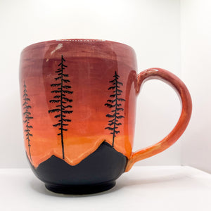 Tree Mug (sunset tones)