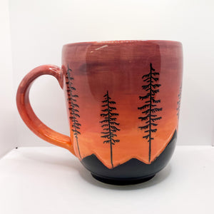 Tree Mug (sunset tones)